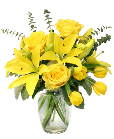 Sunshine of Spring Vase Arrangement  in Brenham, TX | Sunny Day Blossoms Design Studio