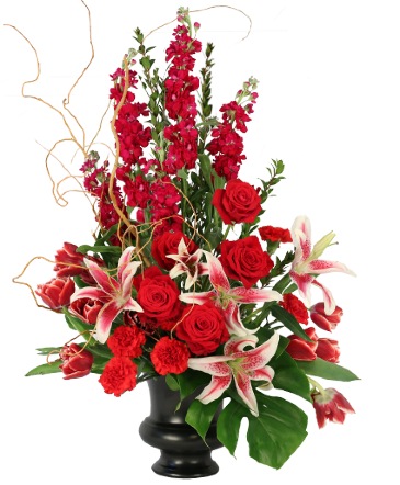 Balanced Dignity Sympathy Urn in Brenham, TX | Sunny Day Blossoms Design Studio