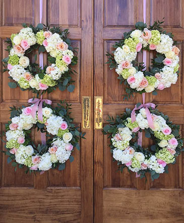 Pinky Greens Hydrangea Wreath in Brenham, TX | Sunny Day Blossoms Design Studio