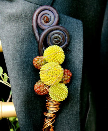 Sunshine Billy Ball Boutonniere in Brenham, TX | Sunny Day Blossoms Design Studio